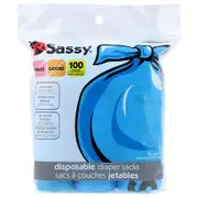 Sassy, Disposable Diaper Sacks, 100 Sacks, 4 - 25 Count Rolls