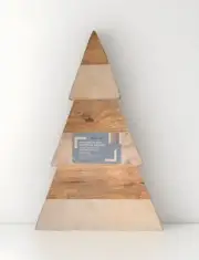 ALDI Limited Holiday Tree Serving Board Crofton Marble And Wood Christmas