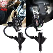 New Car Cigarette Lighter Socket Dual USB Charger Phone Mount Holder