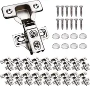 Durable Soft Close Cabinet Door Hinges - 60 Pack for 1/2" Overlay, Easy Install