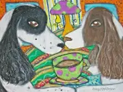 English Springer Spaniel Collectible 11 x 14 Art Print of Pastel by Artist KSams