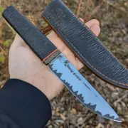 Handmade knife "Hanter" (steel S390 in 95X18 casing) | gift for him