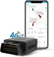 4G LTE OBD GPS Tracker, 10sec Update Car GPS Tracker, Unlimited Distance, Real Time Location Speed & Mileage, Geofence, Accident Alert, Fatigue Driving Tracking Device for Family or Business
