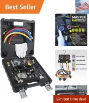 HVAC R410A Manifold Gauge Set AC R134A, Freon R22 R32 410A 134A Diagnostic Ma...