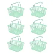 6PCS Mini Shopping Baskets with Handles Small Tiny Baskets, Green