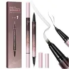 2 Pack Curved Eyebrow Pen, 2 in 1 Dual Ended Microblading Eyebrow Pencils for...