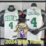 男式2024 NBA總決賽波士頓塞爾提克隊朱霍勒迪CELTICS JRUE HOLIDAY JERSEY白籃球球衣