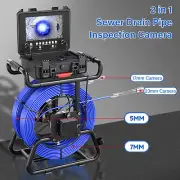 2 in 1 Sewer Drain Pipe Inspection Camera Meter Counter 512hz Self-leveling 50m