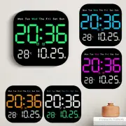 LED Large Digital Wall Clock with Remote Control Temperature Date Week Display