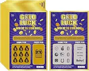WINGKIND 12 Gold Luck Pregnancy Announcement Fake Lottery Scratch Off Tickets, Great Idea for Pregnancy Reveal