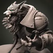 1/4 50cm Genn GreymaneL 3D Print Garage Kit Model Kit Unpainted Unassembled GK