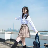 在飛比找momo購物網優惠-【Very Buy 非常勸敗】日韓系班服水手服學生校服套裝裙