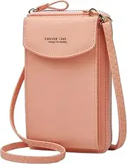 YunYe The Original Clutch Wallet PU Leather Crossbody Cell Phone Bag for Women Wallet Purse, High Original Capacity Clutch Wallet, Pink