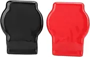 Battery Terminal Cover, Dustproof and Durable Factory Grade Wire Connector Cap with PVC Material for Battery Positive Terminals, Red Black Top Post Style Flexible Battery Terminal Cover