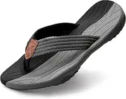 [BEMGNAR] Men's Flip Flops,Comfort Thong Sandals with Arch Support,Quick-Dry Non-Slip sliders for Outdoor Summer Beach
