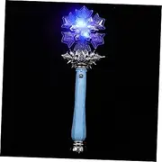 MAGICLULU Light Up Snowflake Wand for Glowing Fairy Prop with Music and Spray Function for Dress Up Parties and Role Playing Boys