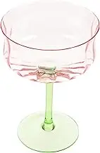 Gradient Glass Goblet Cocktail Glass Vintage Style Drinking Cup with Faceted Texture for Parties and Barware Collection Capacity