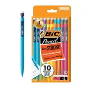 BIC Xtra Strong Mechanical Pencils with Erasers, Thick Point (0.9mm), 10-Count,