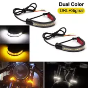 2x LED Turn Signal DRL Light Strips For Kawasaki Vulcan 1700 1600 2000 900 800