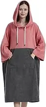 LAPOOH Quick Dry Bath Towels Pool Changing Robe Quick-Dry Poncho Surfing Diving Hooded Towel Beach Cloak Windproof and Warm Suitable for Men and Women