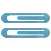 2pcs Straight Ruler 13cm Metric Bookmark Clip Ruler Blue
