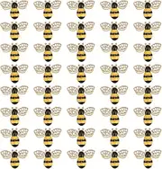 ASUNFO 40 Pcs Enamel Bee Charms Honeybee Rhinestone Embellishments Charm Pendants for Jewelry Making DIY Crafts Party Home Cellphone Decor Yellow, Rhinestone