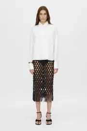 Corbin Cotton Shirt in Stone White - CAMILLA AND MARCÆ C&M