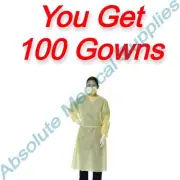 *100-Packs* Medline Cover Gowns with Side and Neck Tie Extra-Large NON27SMS2XL