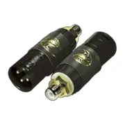 Preffair 2Pcs Female RCA to Male XLR Adapter Plugs Connectors