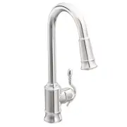 Moen Woodmere Kitchen Faucet Chrome One-Handle High Arc Pulldown 7615C