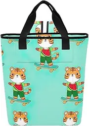 Cute Cartoon Llamas Pastel Colors Cooler Bags 36 Cans Soft Cooler Bag Insulated Leak Proof Shopping Tote for Groceries