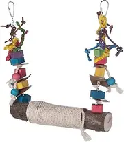 Bird Swing Perch for Birds Chewing Toy Parrot Chew Toy Bird Cage Hanging Training Toy Accessories for Large Medium Birds