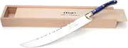 Resafy Champagne Saber With Wooden Box - Knife, Sword, Opener (Blue)