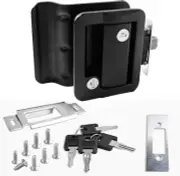 RV Travel Trailer Entry Door Lock Polar Black Paddle Deadbolt