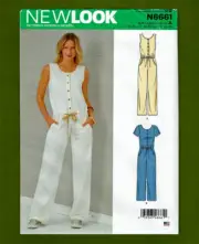 Misses Jumpsuit Sewing Pattern~Sleeve Variations! (Sizes 10-22) New Look 6661