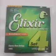 Elixir 14002 Super Light Long Scale Electric Bass Strings with NANOWEB Coating