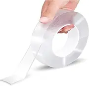 5 Meter Nano Double Sided Tape, Removable Adhesive Tape Improvement Tape Strong Sticky Traceless No Residue Multipurpose Mounting Tape 2mm Thick 20mm Wide 5m Long, Transparent