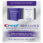 Crest 3D White Brilliance Daily 2 Step System, EU SELLER, Toothpaste + Gel