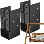 2x4 Brackets for Wood,Concealed Deck Handrail Connectors | Heavy Duty Joist Stabilizer Set of 2 for Beam Support Stair Handrail Fence Swing Playground Pergola Projects