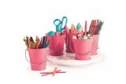 Craft turntable for Kids/Children's craft items storage - HOT PINK