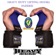 WEIGHT LIFTING POWER HOOKS GRIPS WRIST SUPPORT BAR STRAPS WRAPS GYM HOOK GLOVES