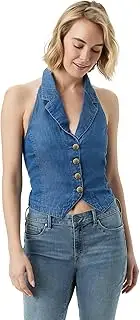 [Jessica Simpson] Womens Antonia Button Front Halter Vest Standard