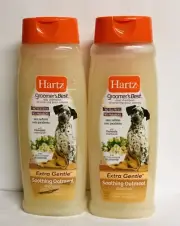 2-Pack Hartz Groomer’s Best Dog Shampoo ~ Extra Gentle ~Soothing Oatmeal Shampoo