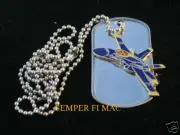 BLUE ANGELS DOG TAG US NAVY MARINES BLUE ANGEL F-18 HORNET USS PIN UP NAS WING