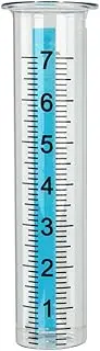 BinaryABC Glass Rain Gauge Replacement Tube,8.3 Inch Transparent Outdoor Rain Meter Tubes for Lawn Garden Yard Home