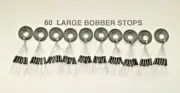 BOBBER STOPPERS ( BLACK 60 PCS 10 RINGS) SIZE LARGE col. stops, running out fast