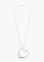 [Taking Shape] Taking Shape Shiny Heart Necklace in Silver - Women's Accessories Silver