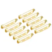 150Pcs Safety Bar Pins 35mm Brooch Clasp Pin Backs for ID Badges, Rose Gold