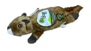 GoDog Flatz Plush Squirrel With Squeaker Dog Toy