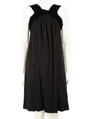 Black Velvet Panel Dress